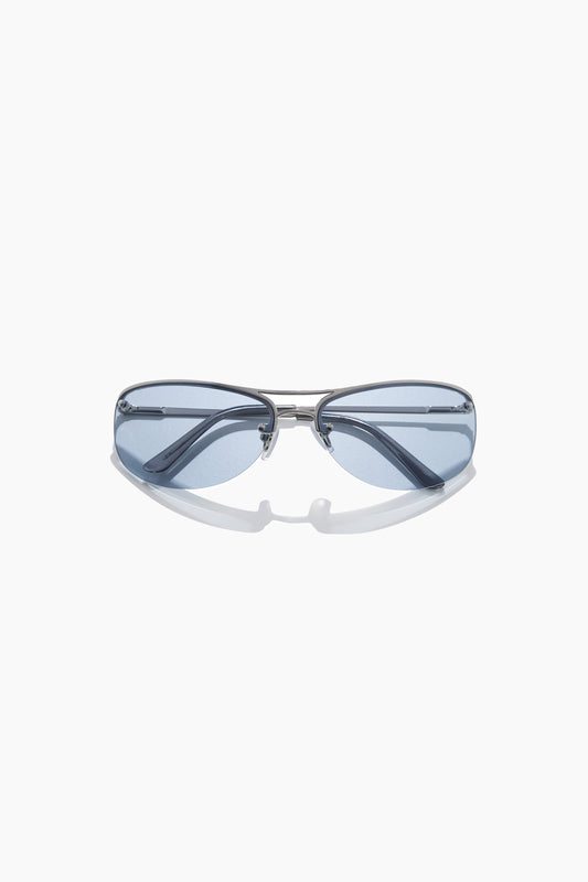 SZADE - slim ; polished silver / periwinkle