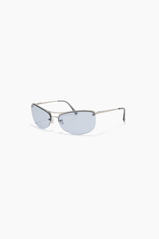 SZADE - slim ; polished silver / periwinkle
