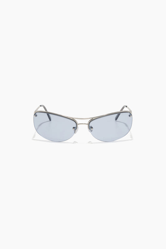 SZADE - slim ; polished silver / periwinkle